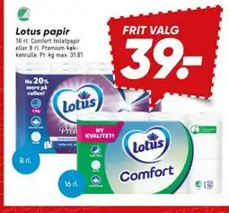 Bilka Lotus papir tilbud