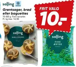 Bilka Grøntsager, brød eller baguettes tilbud