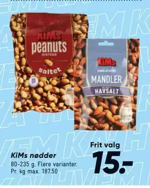 Bilka KiMs nødder tilbud