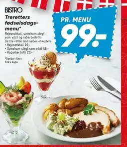 Bilka Treretters fødselsdagsmenu tilbud