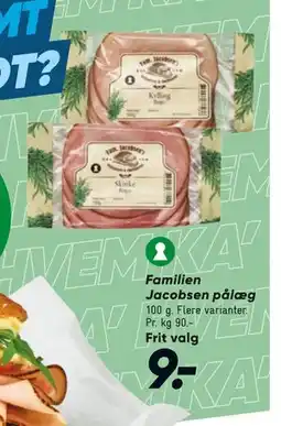 Bilka Familien Jacobsen pålæg tilbud