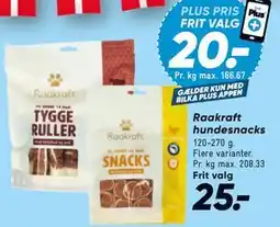 Bilka Raakraft hundesnacks tilbud