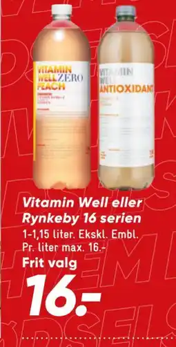 Bilka Vitamin Well eller Rynkeby 16 serien tilbud