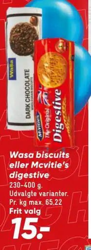 Bilka Wasa biscuits eller Mcvitie’s digestive tilbud