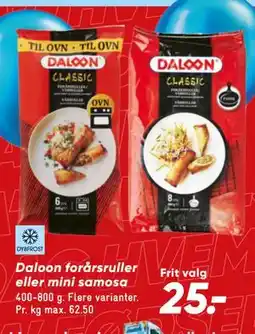Bilka Daloon forårsruller eller mini samosa tilbud