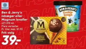 Bilka Ben & Jerry’s isbæger eller Magnum isvafler tilbud
