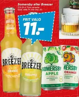 Bilka Somersby eller Breezer tilbud