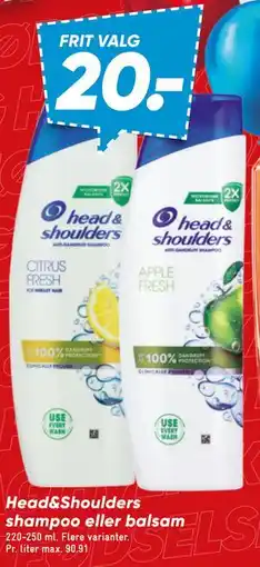 Bilka Head&Shoulders shampoo eller balsam tilbud