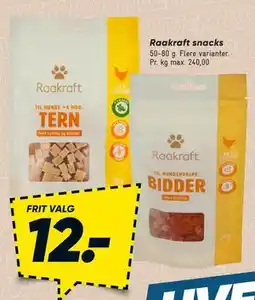 Bilka Raakraft snacks tilbud