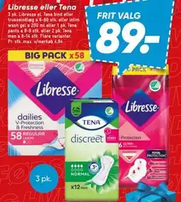 Bilka Libresse eller Tena tilbud