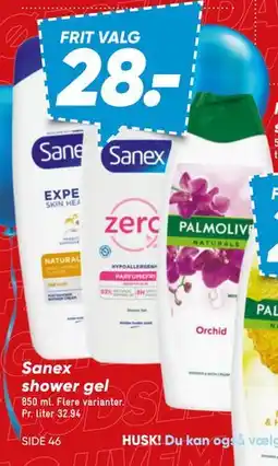 Bilka Sanex shower gel tilbud