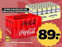 Netto Coca-Cola eller Ramlösa citrus tilbud