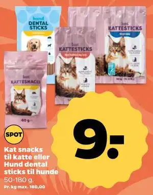Netto Kat snacks til katte eller Hund dental sticks til hunde tilbud