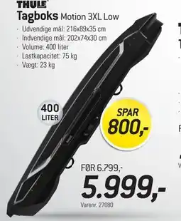 Thansen Tagboks Motion 3XL Low tilbud