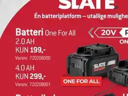 Thansen Batteri One For All 2.0 AH tilbud