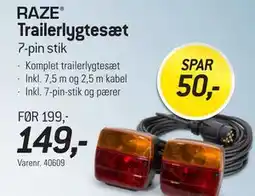 Thansen RAZE Trailerlygtesæt 7-pin stik tilbud