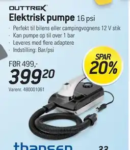 Thansen OUTTREK Elektrisk pumpe tilbud
