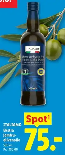 Lidl ITALIAMO Ekstra jomfruolivenolie tilbud