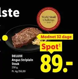 Lidl DELUXE Angus Striploin Steak tilbud