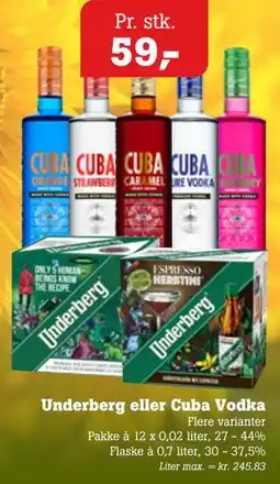 Poetzsch Padborg Underberg eller Cuba Vodka tilbud