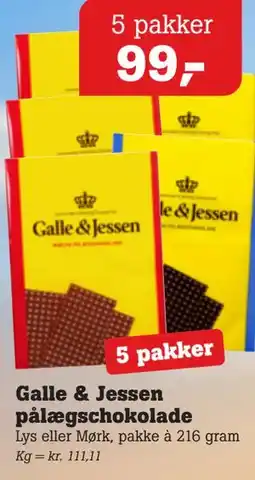 Poetzsch Padborg Galle & Jessen pålægschokolade tilbud