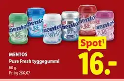 Lidl MENTOS Pure Fresh tyggegummi tilbud