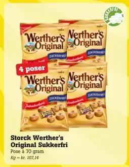 Poetzsch Padborg Storck Werther's Original Sukkerfri tilbud