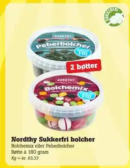 Poetzsch Padborg Nordthy Sukkerfri bolcher tilbud