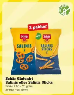 Poetzsch Padborg Schär Glutenfri Salinis eller Salinis Sticks tilbud