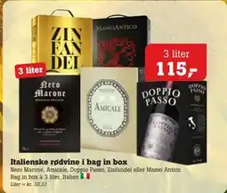 Poetzsch Padborg Italienske rødvine i bag in box tilbud
