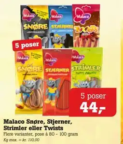 Poetzsch Padborg Malaco Snøre, Stjerner, Strimler eller Twists tilbud