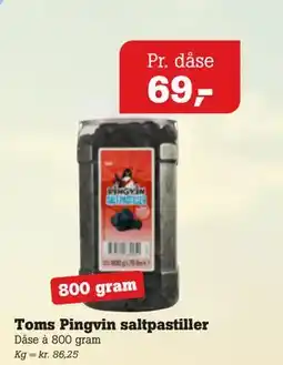 Poetzsch Padborg Toms Pingvin saltpastiller tilbud