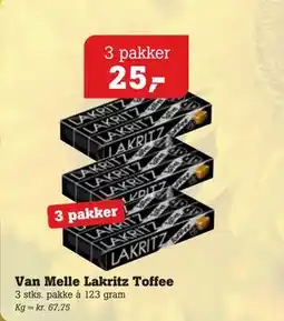 Poetzsch Padborg Van Melle Lakritz Toffee tilbud