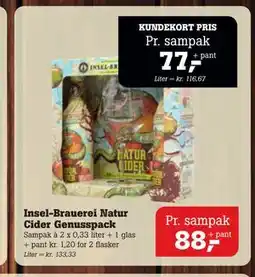 Poetzsch Padborg Insel-Brauerei Natur Cider Genusspack tilbud
