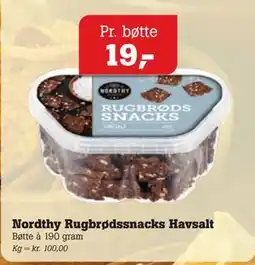 Poetzsch Padborg Nordthy Rugbrødssnacks Havsalt tilbud