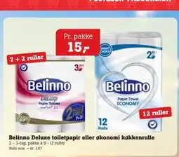 Poetzsch Padborg Belinno Deluxe toiletpapir eller økonomi køkkenrulle tilbud