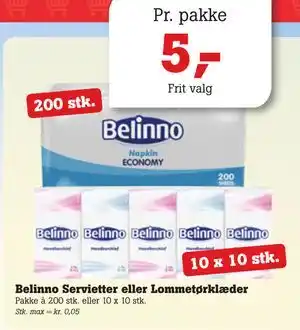 Belinno Servietter eller Lommetørklæder