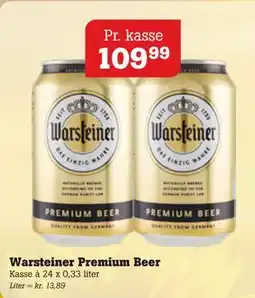 Poetzsch Padborg Warsteiner Premium Beer tilbud