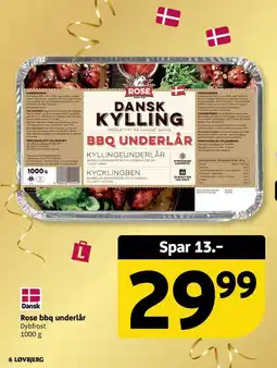 Løvbjerg Dansk Rose bbq underlår tilbud