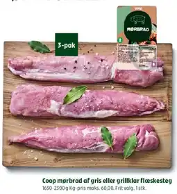 Coop 365 Coop mørbrad af gris (3-pak) tilbud