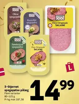 Løvbjerg 3-Stjernet spegepølse pålæg tilbud