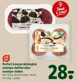 Coop 365 Perfect Season økologisk svampe-bøffen eller svampe-dellen tilbud