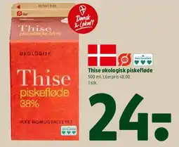 Coop 365 Thise økologisk piskefløde 38% tilbud