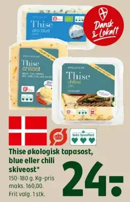 Coop 365 Thise økologisk tapasost / skiveost tilbud