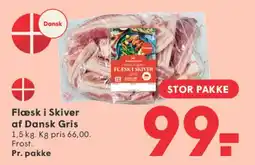 SPAR Flæsk i skiver af Dansk Gris tilbud