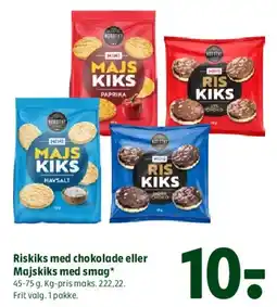 Coop 365 Majs Kiks eller Ris Kiks tilbud