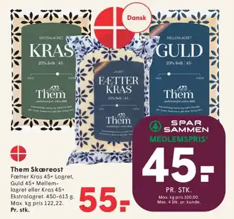 SPAR Them Skæreost tilbud