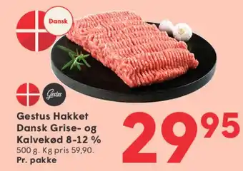 SPAR Gestus Hakket Dansk Grise- og Kalvekød 8-12% tilbud