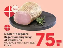 SPAR Slagter Theilgaard Røget Hamburgerryg af Dansk Gris tilbud