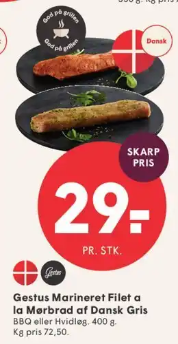SPAR Gestus Marineret Filet a la Mørbrad af Dansk Gris tilbud